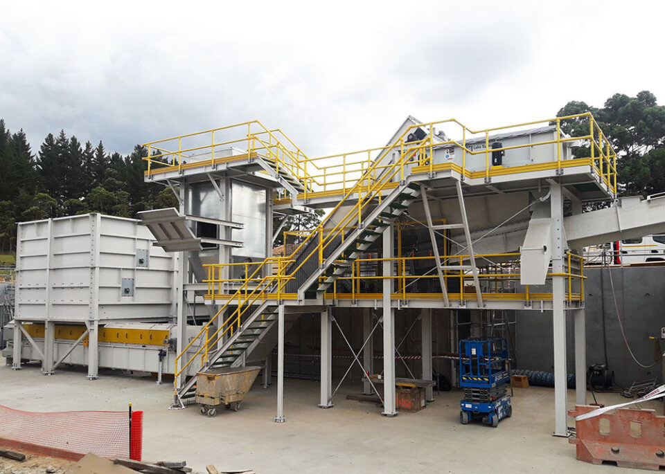 Custom conveying system for waste tyre processing to supply cement manufacturing plant.