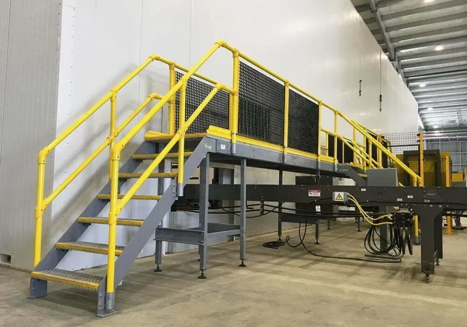 Fibreglass FRP Modular Handrails and Stairs.