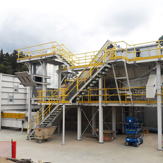 Custom conveying system for waste tyre processing to supply cement manufacturing plant.