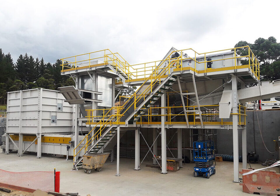 Custom conveying system for waste tyre processing to supply cement manufacturing plant.