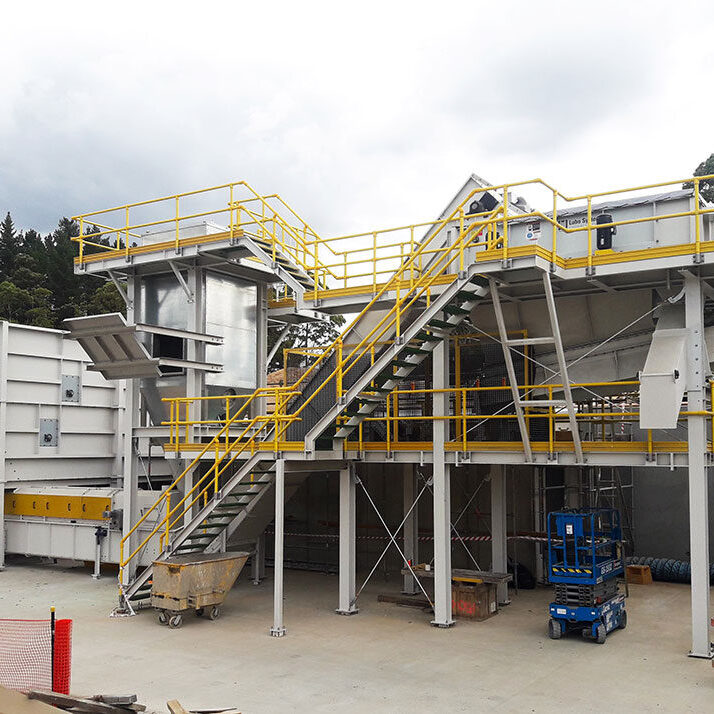 GBC-Conveying-Equipment Custom conveying system for waste tyre processing to supply cement manufacturing plant.