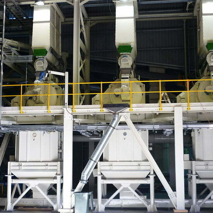 WoodPelletPlant Conveying equipment at Nature’s Flame wood pellet plant in Taupō, designed and supplied by CIL Ltd for biomass handling and pellet production.